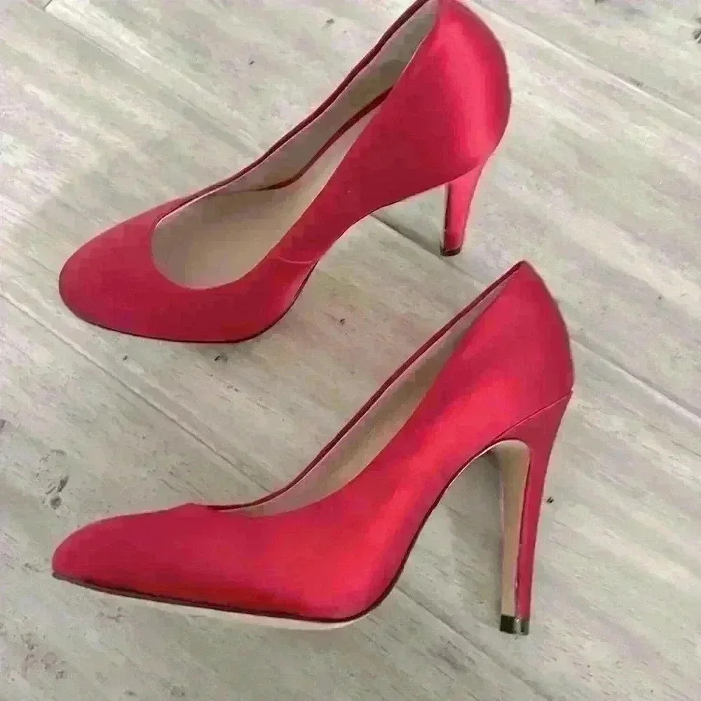 REISS Satin red pumps sz 36